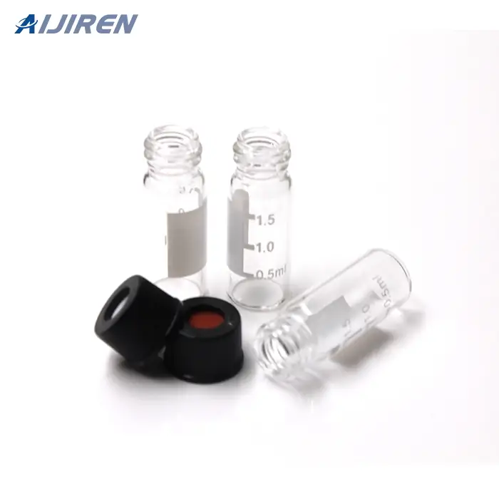 HPLC GC glass vials PTFE/red silicone